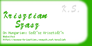 krisztian szasz business card